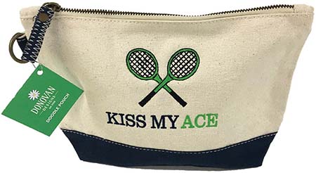 Embroidered Cosmetic Bags - Kiss My Ace Doodle Pouches
