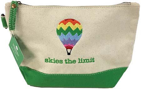 Embroidered Cosmetic Bags - Skies The Limit Doodle Pouches