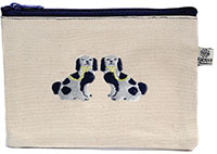 Embroidered Cosmetic Bags - Staffordshire Dogs Bittie Bags