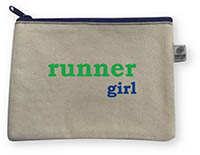 Embroidered Cosmetic Bags - Runner Girl Bittie Bags