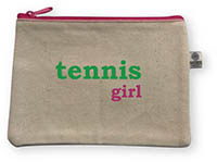 Embroidered Cosmetic Bags - Tennis Girl Bittie Bags