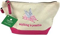 Embroidered Cosmetic Bags - Anything Is Possible Doodle Pouches