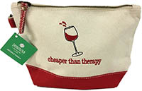 Embroidered Cosmetic Bags - Cheaper Than Therapy Doodle Pouches