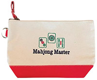 Embroidered Cosmetic Bags - Mahjong Master Doodle Pouches