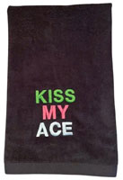 Embroidered Towels - Kiss My Ace