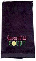 Embroidered Towels - Queen of the Court