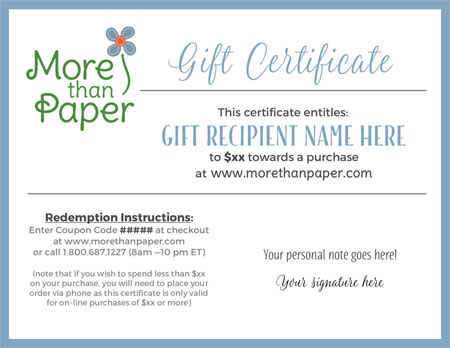 More Than Paper - Gift Certificate