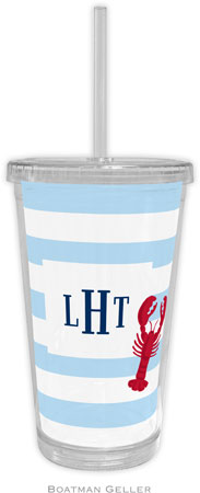 Boatman Geller - Personalized Beverage Tumblers (Stripe Lobster)