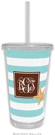 Boatman Geller - Personalized Beverage Tumblers (Stripe Starfish Preset)