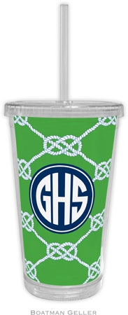 Boatman Geller - Personalized Beverage Tumblers (Nautical Knot Kelly Preset) Boatman Geller - Personalized Beverage Tumblers (Nautical Knot Kelly Preset)
