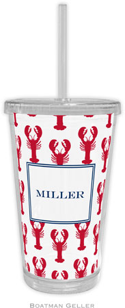 Boatman Geller - Personalized Beverage Tumblers (Lobsters Red)
