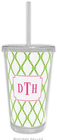 Boatman Geller - Personalized Beverage Tumblers (Bamboo Green & Raspberry) Boatman Geller - Personalized Beverage Tumblers (Bamboo Green & Raspberry)