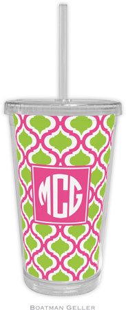 Boatman Geller - Personalized Beverage Tumblers (Kate Raspberry & Lime Preset)