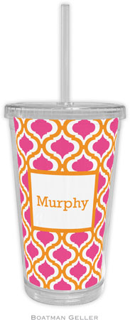 Boatman Geller - Personalized Beverage Tumblers (Kate Tangerine & Raspberry) Boatman Geller - Personalized Beverage Tumblers (Kate Tangerine & Raspberry)