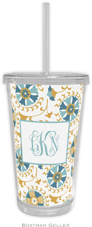 Boatman Geller - Personalized Beverage Tumblers (Suzani Gold) Boatman Geller - Personalized Beverage Tumblers (Suzani Gold)