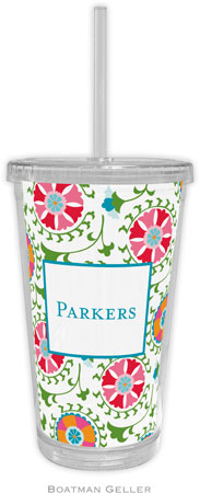 Boatman Geller - Personalized Beverage Tumblers (Suzani) Boatman Geller - Personalized Beverage Tumblers (Suzani)
