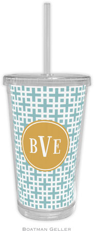Boatman Geller - Personalized Beverage Tumblers (Lattice Slate Preset) Boatman Geller - Personalized Beverage Tumblers (Lattice Slate Preset)