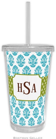 Boatman Geller - Personalized Beverage Tumblers (Beti Teal)