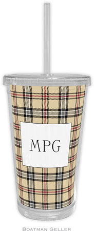 Boatman Geller - Personalized Beverage Tumblers (Town Plaid) Boatman Geller - Personalized Beverage Tumblers (Town Plaid)