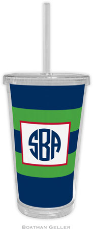 Boatman Geller - Personalized Beverage Tumblers (Rugby Navy & Kelly) Boatman Geller - Personalized Beverage Tumblers (Rugby Navy & Kelly)