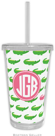 Boatman Geller - Personalized Beverage Tumblers (Alligator Repeat Preset)