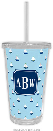 Boatman Geller - Personalized Beverage Tumblers (Little Sailboat Preset) Boatman Geller - Personalized Beverage Tumblers (Little Sailboat Preset)
