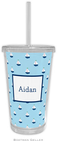 Boatman Geller - Personalized Beverage Tumblers (Little Sailboat)