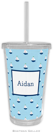 Boatman Geller - Personalized Beverage Tumblers (Little Sailboat) Boatman Geller - Personalized Beverage Tumblers (Little Sailboat)