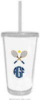Boatman Geller - Create-Your-Own Personalized Beverage Tumblers (Crossed Racquets)