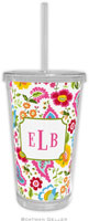 Boatman Geller - Personalized Beverage Tumblers (Bright Floral)