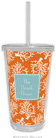 Boatman Geller - Personalized Beverage Tumblers (Coral Repeat Preset)