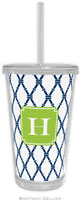 Boatman Geller - Personalized Beverage Tumblers (Bamboo Navy & Green Preset)