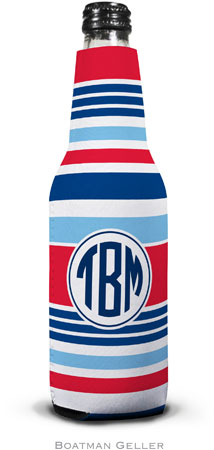 Personalized Bottle Koozies by Boatman Geller (Espadrille Nautical Preset) Personalized Bottle Koozies by Boatman Geller (Espadrille Nautical Preset)