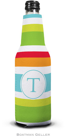 Personalized Bottle Koozies by Boatman Geller (Espadrille Bright Preset)