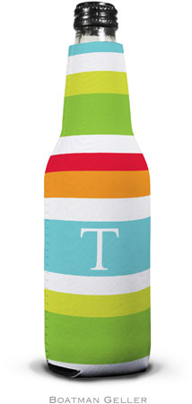 Personalized Bottle Koozies by Boatman Geller (Espadrille Bright)