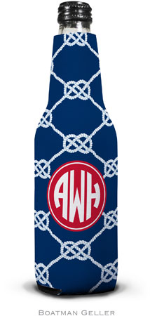 Boatman Geller - Personalized Bottle Koozies (Nautical Knot Navy Preset) Boatman Geller - Personalized Bottle Koozies (Nautical Knot Navy Preset)