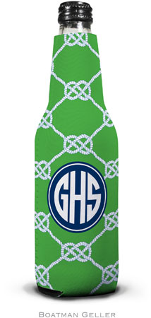 Boatman Geller - Personalized Bottle Koozies (Nautical Knot Kelly Preset) Boatman Geller - Personalized Bottle Koozies (Nautical Knot Kelly Preset)