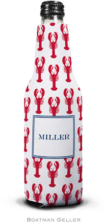 Boatman Geller - Personalized Bottle Koozies (Lobsters Red)