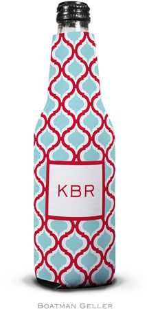 Boatman Geller - Personalized Bottle Koozies (Kate Red & Teal)