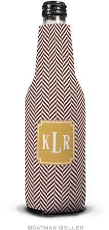 Personalized Bottle Koozies by Boatman Geller (Herringbone Chocolate Preset) Personalized Bottle Koozies by Boatman Geller (Herringbone Chocolate Preset)