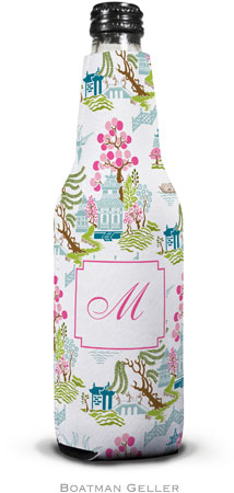 Personalized Bottle Koozies by Boatman Geller (Chinoiserie Spring)
