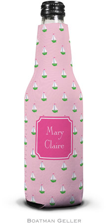 Boatman Geller - Personalized Bottle Koozies (Little Sailboat Pink Preset) Boatman Geller - Personalized Bottle Koozies (Little Sailboat Pink Preset)