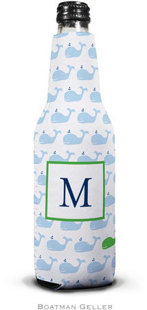 Personalized Bottle Koozies by Boatman Geller (Whale Repeat )