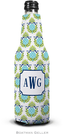 Personalized Bottle Koozies by Boatman Geller (Pineapple Repeat Teal) Personalized Bottle Koozies by Boatman Geller (Pineapple Repeat Teal)
