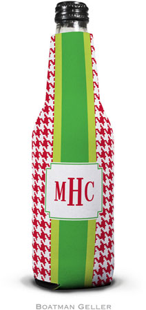 Personalized Bottle Koozies by Boatman Geller (Alex Houndstooth Red) Personalized Bottle Koozies by Boatman Geller (Alex Houndstooth Red)