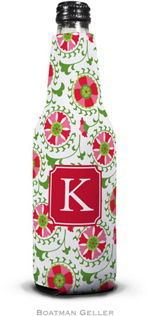 Personalized Bottle Koozies by Boatman Geller (Suzani Holiday Preset)