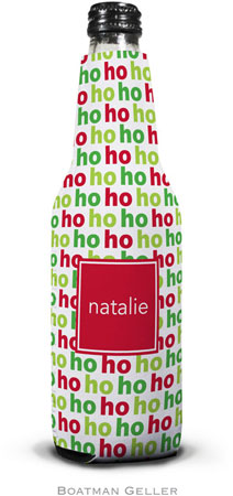 Personalized Bottle Koozies by Boatman Geller (Ho Ho Ho Preset)