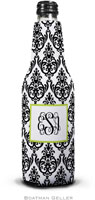 Personalized Bottle Koozies by Boatman Geller (Madison Damask White with Black)