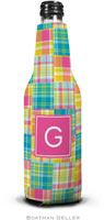 Personalized Bottle Koozies by Boatman Geller (Madras Patch Bright Preset)