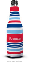 Personalized Bottle Koozies by Boatman Geller (Espadrille Nautical)